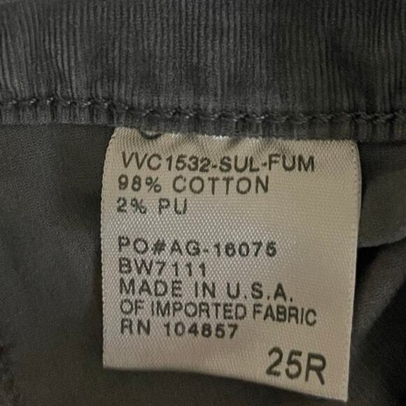 AG Adriano Goldschmied The Jegging‎ Super Skinny Fit Low Rise Corduroy Pants 25R - Picture 4 of 9